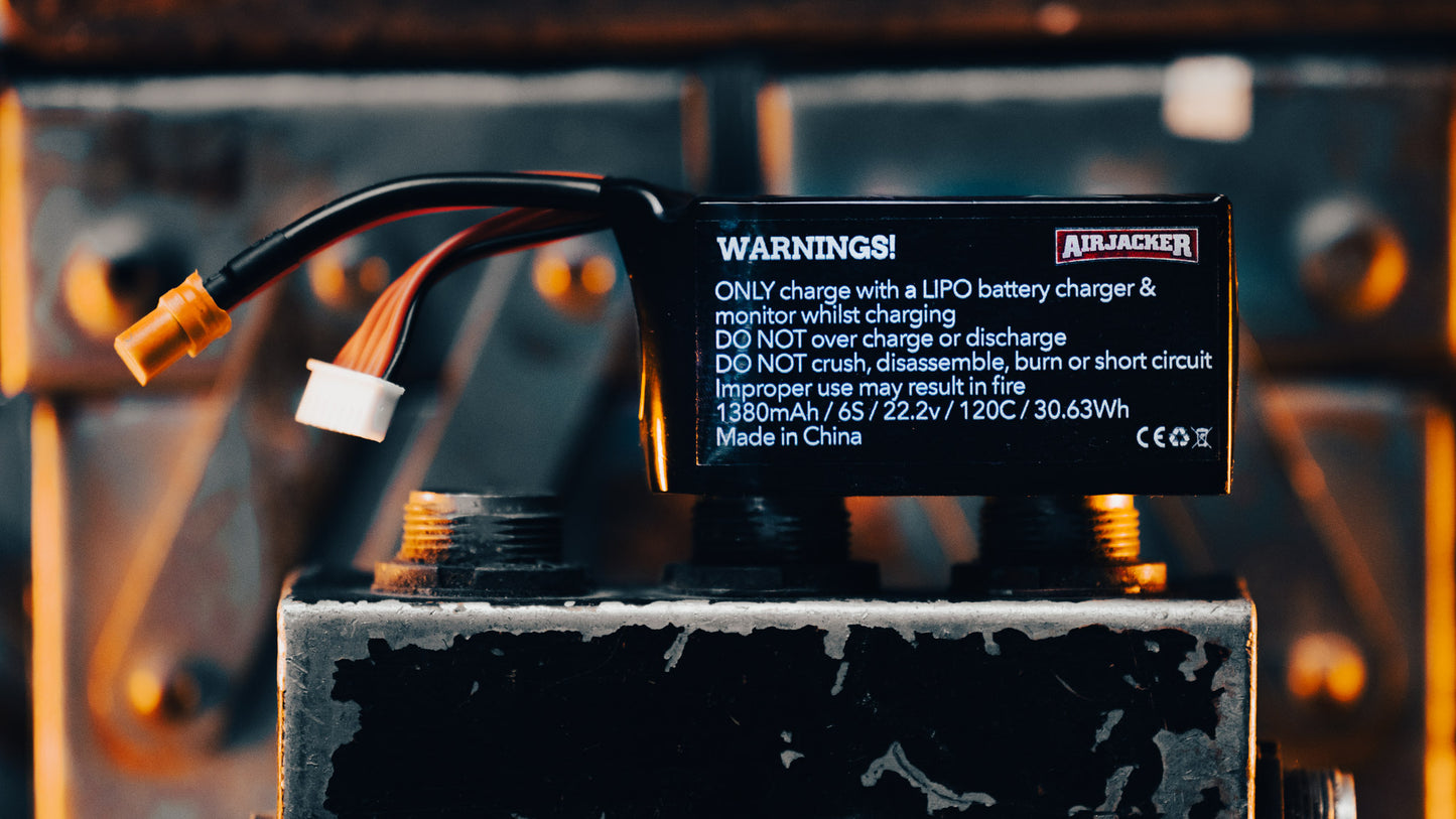 Airjacker Everyday Pack 1380mAh 6S 22.2V 120C Lipo Battery