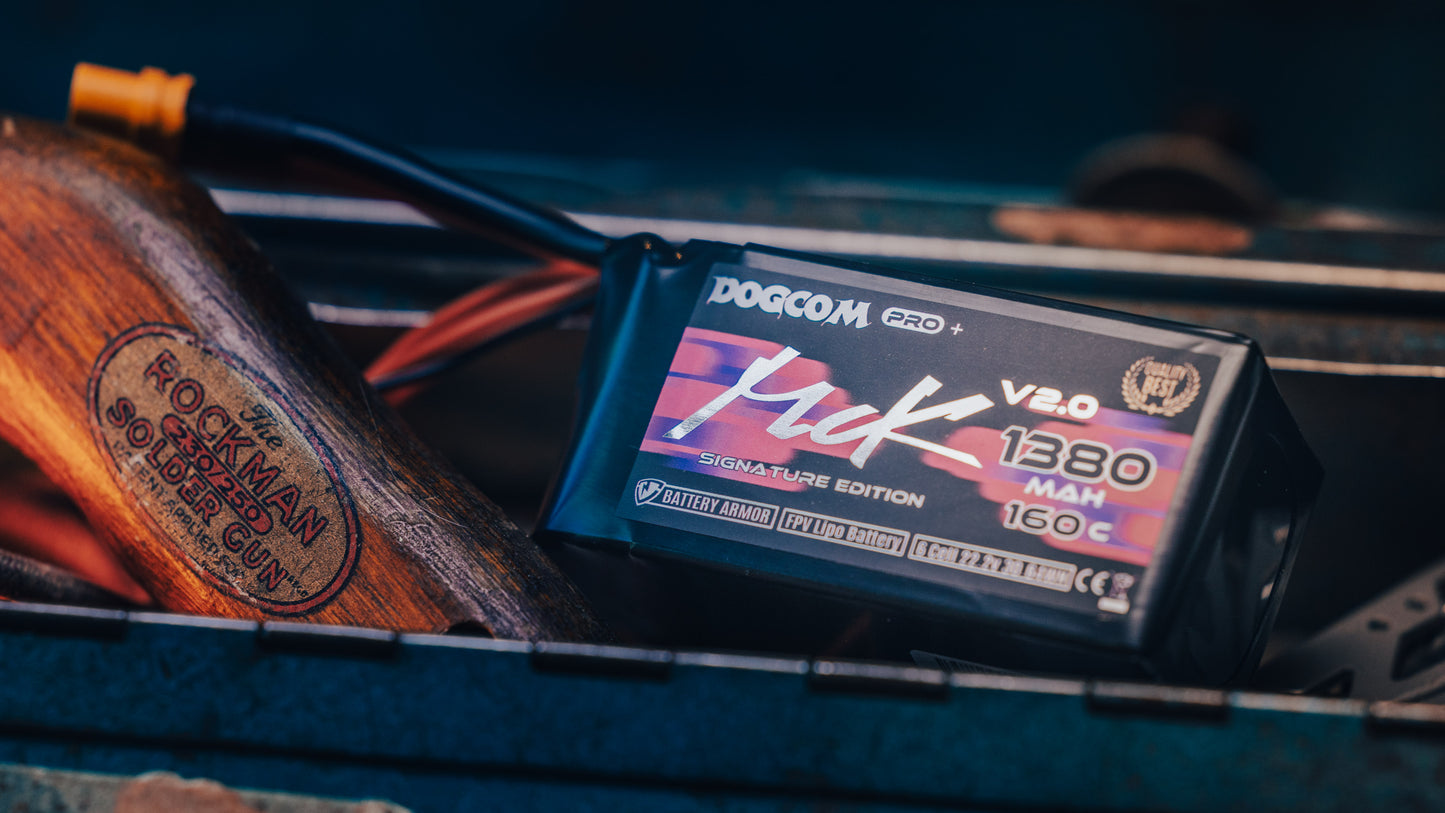 DOGCOM+MCK V2 1380mAh 6S 22.2V 160C  Lipo Battery